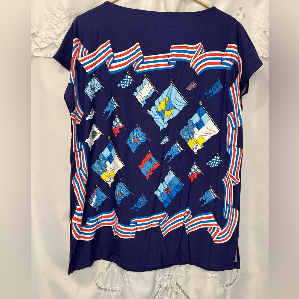 J.McLaughlin Chatham cloth boat neck cap sleeve top - Picture 2 of 4